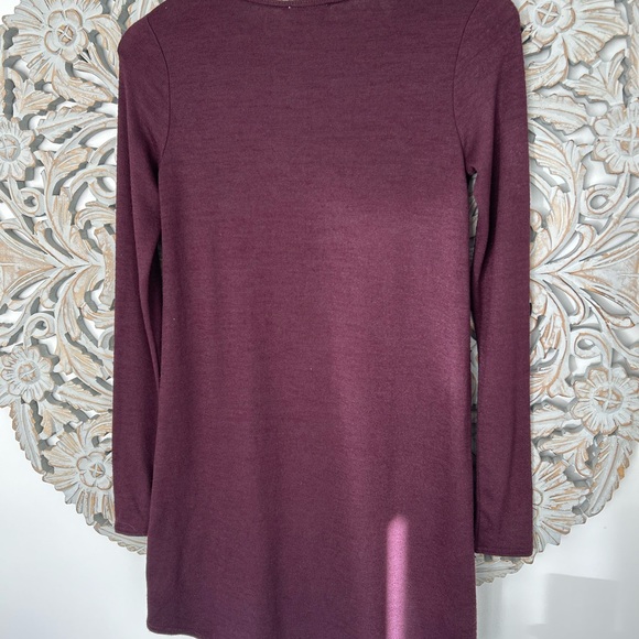 Aritzia Wilfred Free Burgundy Mini Dress – Size XS - Picture 4 of 5